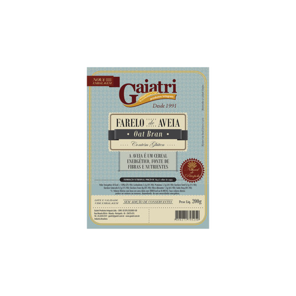 Farelo de aveia oat bran 200g l Gaiatri