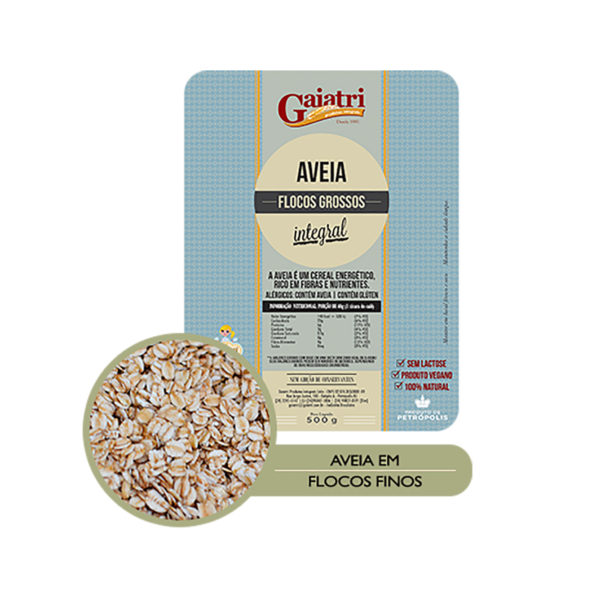 Aveia em flocos 500g l Gaiatri