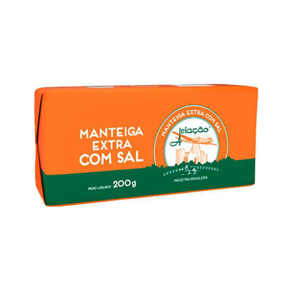 Manteiga com sal tablete l Aviação 200g