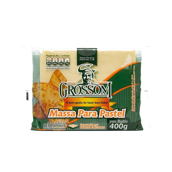 Massa para pastel quadrada 400g l Grossoni