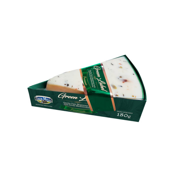 Queijo tipo monterey jack green com ervas 180g l Trem Minas