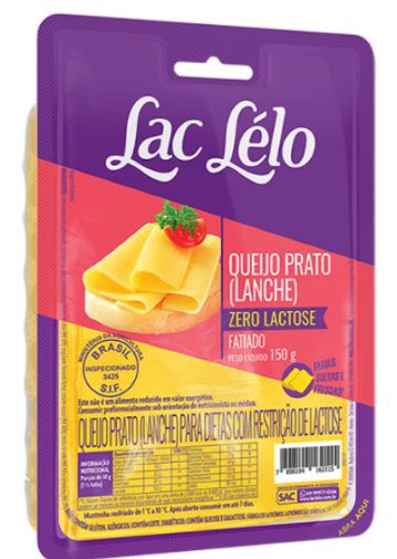 Queijo Prato fatiado zero Lactose Lac Léo 150g
