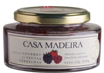 Geléia de frutas vermelhas em pedaços Casa da Medeira 240g